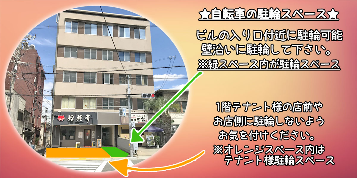 Q. 自転車で行く場合、駐輪できますか？